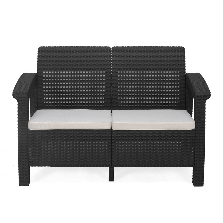 17 Stories Luddy 129cm Wide Outdoor Garden Sofa with Cushions Wayfair